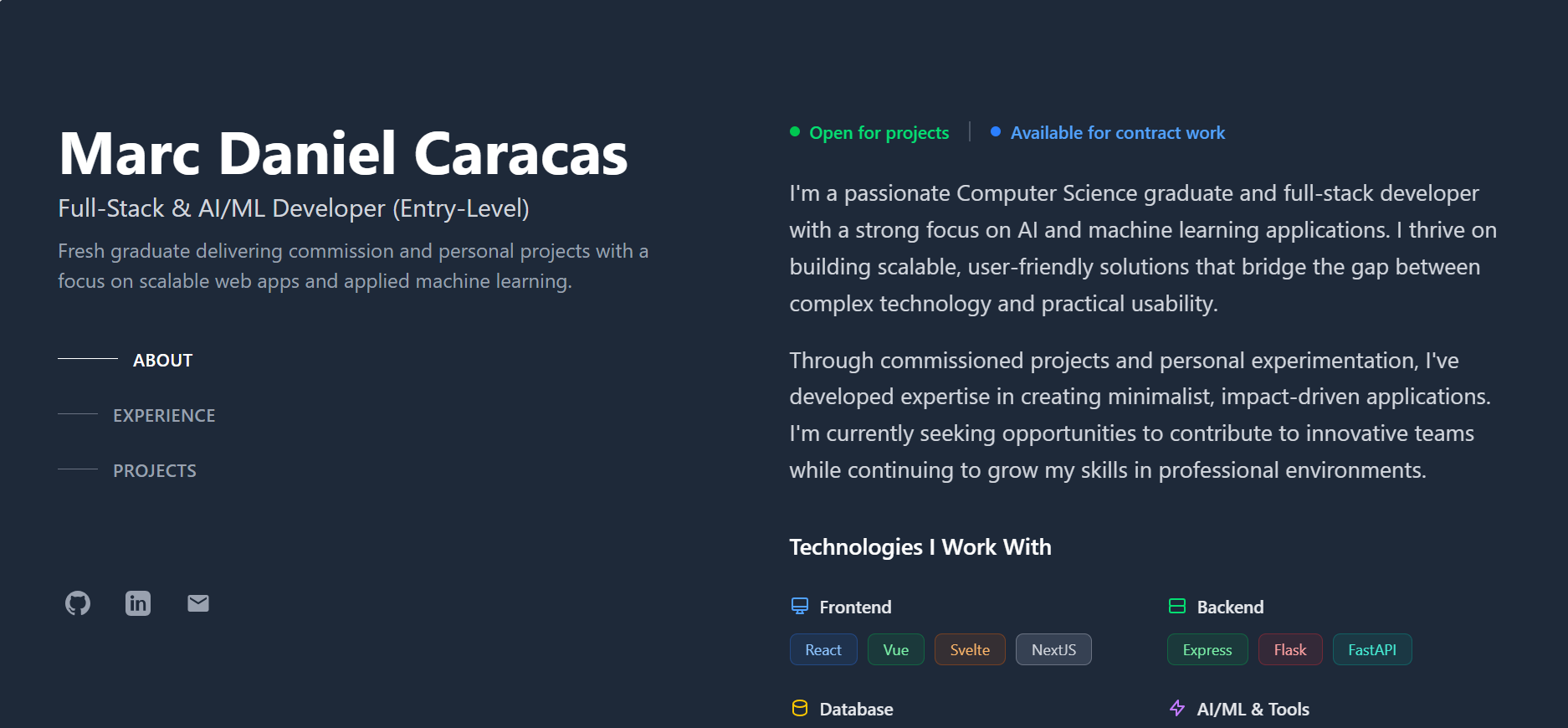 Personal Portfolio Website